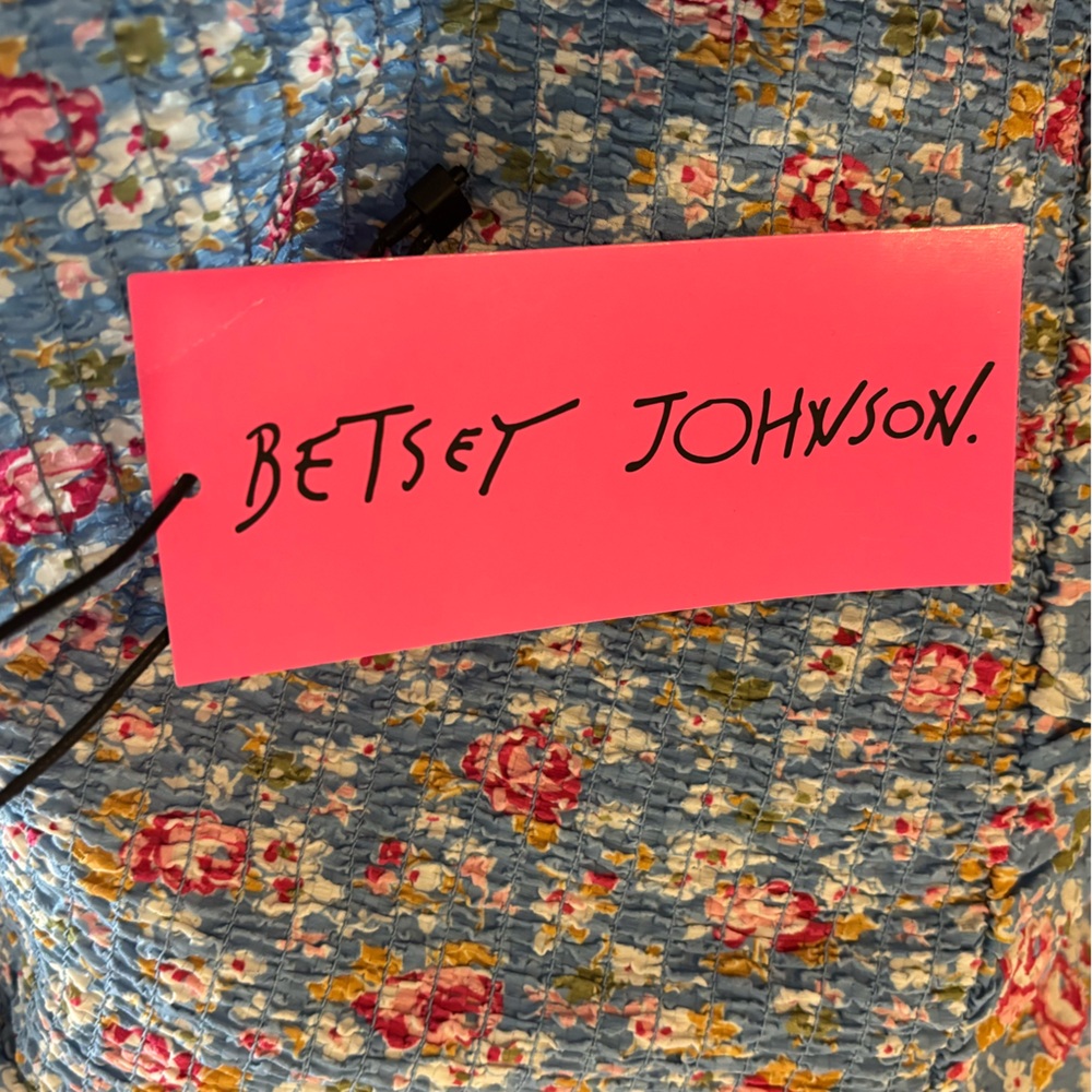 ❗️FINAL❗️NWT Betsey Johnson Blue and Pink Floral Mini Dress - Picture 10 of 10